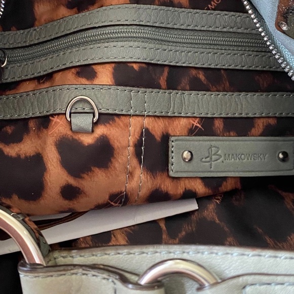 B. Makowsky Teal Pebble Leather Bag NWT - Picture 8 of 8